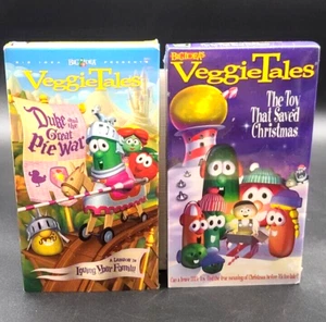 VeggieTales The Toy That Saved Christmas and Duke and the Great Pie War (VHS) - Picture 1 of 3