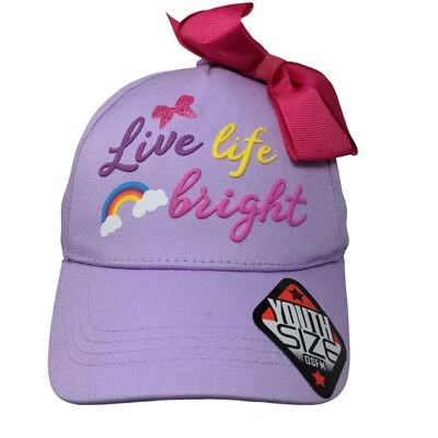 Nickelodeon Girl's JoJo Siwa Strapback Hat Purple OSFM Bow W/Sticker - Image 1 of 4