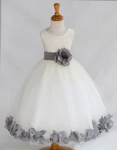 FREE SHIPPING FLOWER GIRL DRESS PAGEANT BIRTHDAY HOLIDAY CHRISTMAST PARTY BRIDAL - Picture 1 of 25