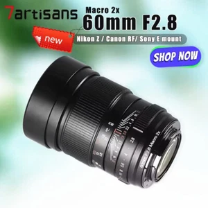 7artisans 60mm F2.8 Macro 2x Full Frame Large Aperture Lens for Canon Nikon Sony - Picture 1 of 10