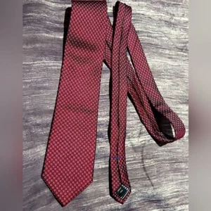 Corbata para hombre Nautica 100 % seda roja azul estampada - Imagen 1 de 8