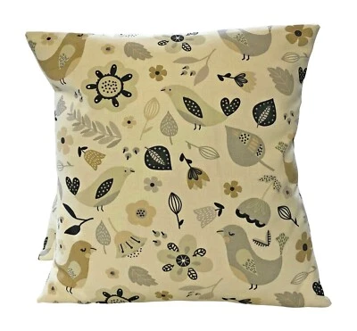 2 x 16” Scandi Style Dalarna Charcoal Grey Black Cushion Covers - Image 1 of 2