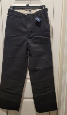NUEVO CON ETIQUETAS GAP Pantalones de vestir GAPShield negros de ajuste fácil caqui talla 14 regular Foto 1 de 3