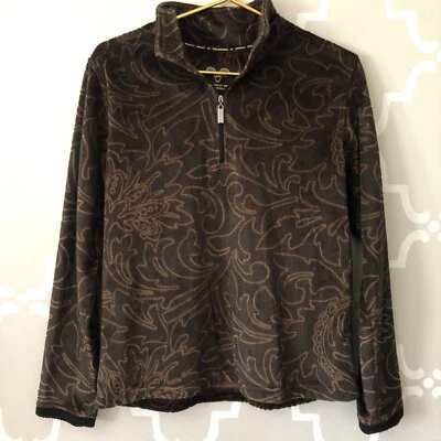 Pullover Wooly Bully Wear Colorado Cuarto Cremallera Polar Top Marrón Talla Mediana Foto 1 de 4