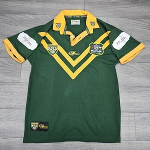 VINTAGE HERREN RUGBY LEAGUE AUSTRALIEN KÄNGURUS HEIMTRIKOT GRÖSSE 42" M 105cm - Bild 1 von 13