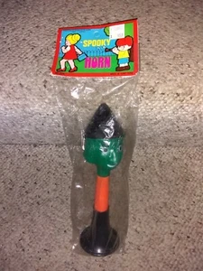 Rare Vintage Halloween Spooky Horn Soft Head Vinyl New Old Stock Horror Monster - Picture 1 of 10
