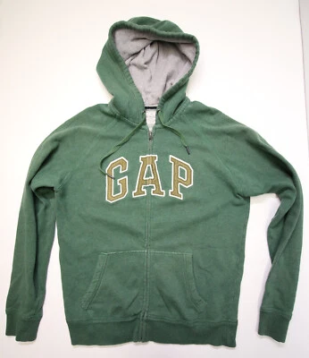 Sudadera con Capucha GAP Cremallera Completa Logo Para Mujer L Verde Térmica Capucha Spellout Foto 1 de 4