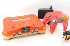 Nintendo 64 N64 Console Clear Red Japanese Version w/ Cable, pad and adapter - Picture 1 of 12