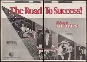 HIGHWAY TO HEAVEN__Anuncio comercial original 1987/póster__Michael Landon_Victor francés - Imagen 1 de 3