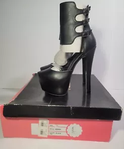 Charlotte Russe Stiletto High Heels Ariana Ankle Buckle Pumps Sz 7 - Picture 1 of 9
