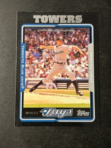 2005 Topps 558 Josh Towers Black Parallel #'d /54 Toronto Blue Jays Numbered SSP