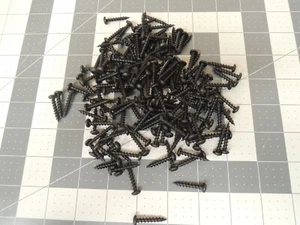 (150) #8 x 1" Kreuzschlitz Pan Head Holzschrauben / Blech - Stahl - Schwarzoxid - Bild 1 von 9