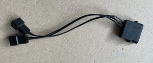 4-Pin Molex to 2x 3-Pin PMW Fan Power Adapter (Y Splitter) - 12cm - Picture 1 of 3