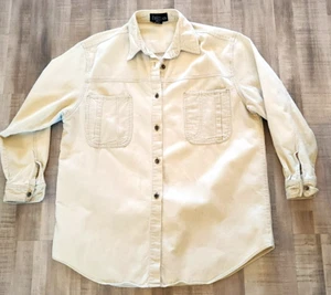 Vintage Stefano Basics schwarz Herren Cord Hemd Shacket Large beige creme 2 Taschen - Bild 1 von 11