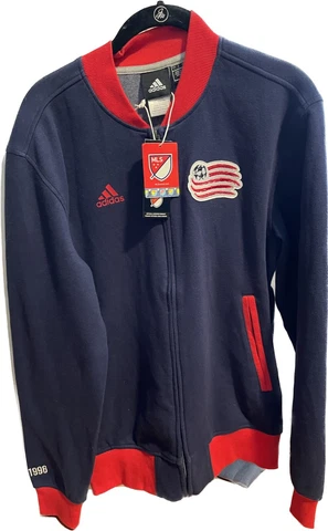New England Revolution Adidas Mens Official MLS Soccer Full Zip Jacket Sz S NEW Cover