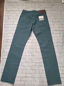 AG Adriano Goldschmied The Graduate Tailored Leg Suede Stretch Sateen Jeans Size