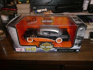 Buick Century 1955 Harley Davidson negro naranja plata 1/26 coche modelo diecast EE. UU. - Imagen 1 de 6
