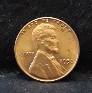 1958-P United States "Lincoln wheat" cent, UNC, KM-132 (US5) - Picture 1 of 4