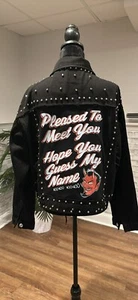 Rolling Stones Studded Black Jean Jacket "Sympathy for the Devil" (XL) - Picture 1 of 4