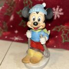 Vintage Walt Disney Mickey Mouse Skiing Ceramic Figurine 4" Caketopper