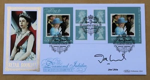 NAVIDAD 2012 REINA ELIZABETH DIAMANTE JUBILEO BENHAM FDC FIRMADO JOE LITTLE - Imagen 1 de 3