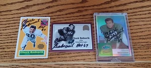 Chuck Bednarik 2000 2001 Topps Fleer etopps Signed Auto Autograph Card - Picture 1 of 7