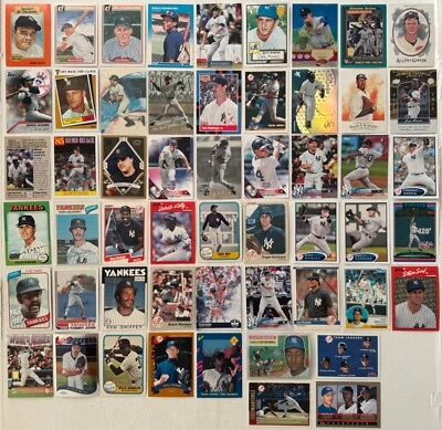 New York Yankees Baseball Cards Topps, Donruss, Fleer 1970s to 2000s Lot of 54 - Image 1 of 4