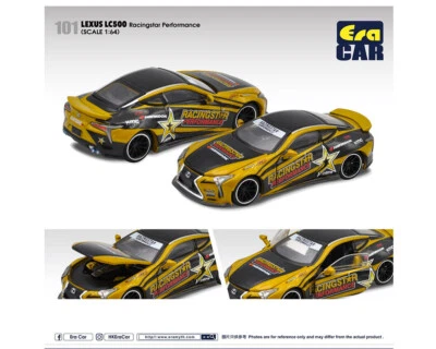 2023 ERA Car 1:64 Lexus LC500 Racingstar Performance Gold Model LC101 - Image 1 of 2