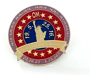Prendedor Estatua Libertad Odisea de la Mente del Estado de Nueva York OotM OM State Championship - Imagen 1 de 3