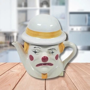 Vintage Ceramic Creepy Clown Tea Pot - Picture 1 of 2