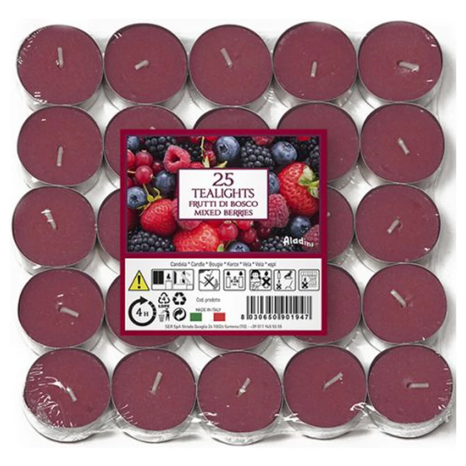 Aladino Mixed Berries Tealights x25 - Image 1 of 1