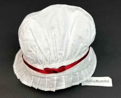 American Girl Felicity Meet Mob Cap Red Ribbon~1st Version~Pleasant Company tag - Image 1 of 4