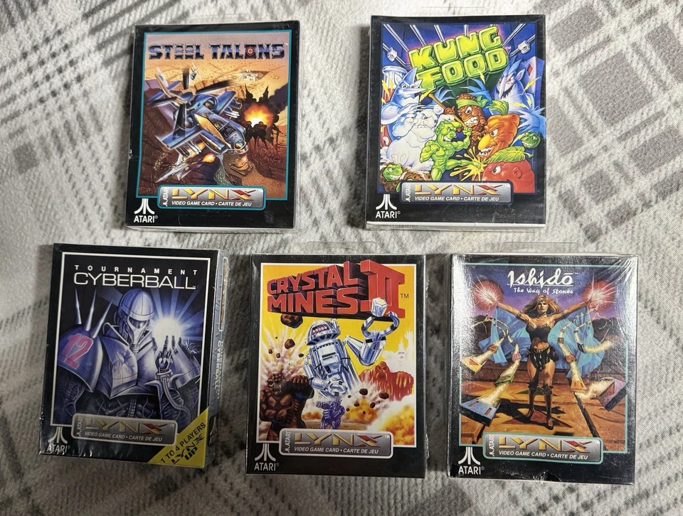 Atari Lynx Sealed NEW Game Lot - Steel Talons, Cyber ball, Ishido, Crystal - Image 1 of 4