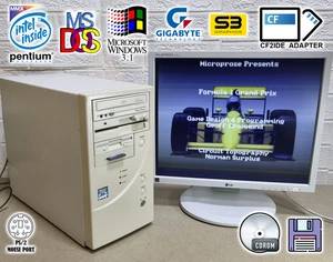 Pentium 200mhz + CF Karte PC AT Computer Vintage Retro MS-Dos 6.22 Windows 3.11 - Bild 1 von 24