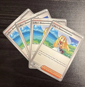 4x Lillie's Determination 119/132 Pokemon TCG: Mega Evolutions Card Playset - Picture 1 of 1