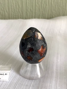 Fire Opal Egg Specimen Queretaro Mexico 46g- 4cm - Picture 1 of 5