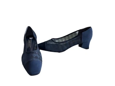 VTG J. Renee Shoes Size 10 W Blue Heel 2” Block Slip On #But5 - Image 1 of 4