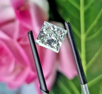 Lab-Grown Loose Diamond 6.50 MM, D Color, IF Clarity, Princess Gemstone F385 - Image 1 of 4