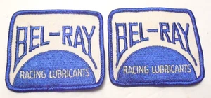 VINTAGE *BEL-RAY* OIL RACING LUBRICANTS CAR PARTS OLD STOCK *2 CLOTH PATCH LOT* - Picture 1 of 1
