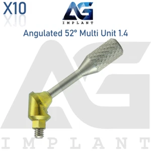 10 Unidad Angulada Multi Sistema Prótesis 1.4 52° Hexágono 2.42mm Con Tornillo - Imagen 1 de 6