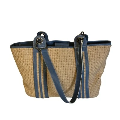 Bolso de Hombro Maxx New York Imitación Cuero Natural Tejido Paja Cartera Foto 1 de 4