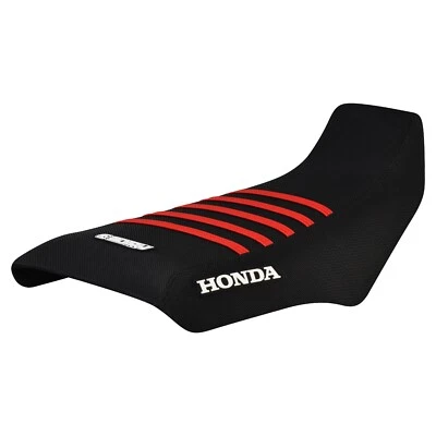 Funda de asiento Honda TRX 125 FOURTRAX 125 1985 - 1986 TODO NEGRO / ROJO ribs Logo #274 Foto 1 de 4