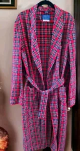 Vintage Pendleton Royal Stuart Tartan Virgin Wool Robe Made In USA Size Large - Picture 1 of 12