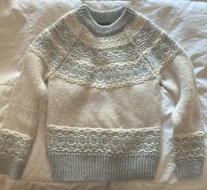 Gap Kids Wool/ Nylon Fisherman Sweater Winter Sweater Nordic NWT Size 6-7 - Picture 1 of 3