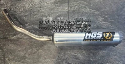 Silenciador de escape HGS Kawasaki KX125 KX 125 1995 - 2002; tapa de aleación y acero Foto 1 de 4