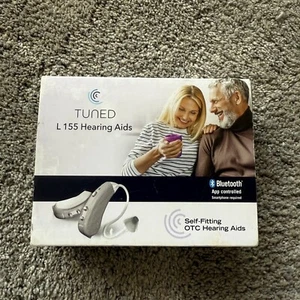 Tuned L155 AI Powered Self-Fitting OTC Hearing Aids Phone Required $600 Value - Picture 1 of 8
