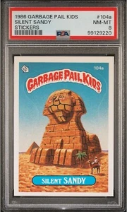 1986 Garbage Pail Kids SILENT SANDY Garbage Man Back Sticker #104a OS3 PSA 8 - Bild 1 von 4