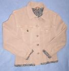 GRAMCCI khaki pile lined JACKET ladies S M USA fitted jean style  button front