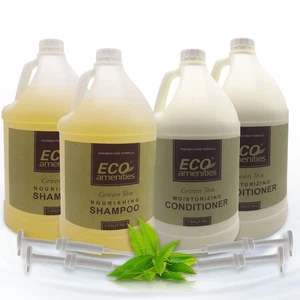 Set of 4 Gallon Size Nourishing Shampoo and Conditioner with Pump Dispenser - Picture 1 of 5