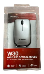 Toshiba W30 Mouse Right & Left Handed Optical 3buttons Wireless Sliver Brand New - Picture 1 of 12